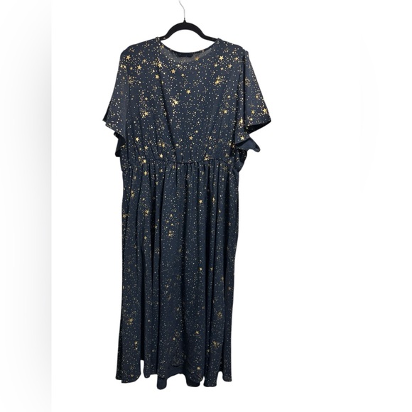 BloomChic Stars Wrap Maxi Dress Navy - Picture 3 of 11